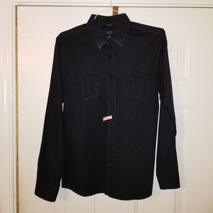Casual Shirt - Guess - Large Slim - Black